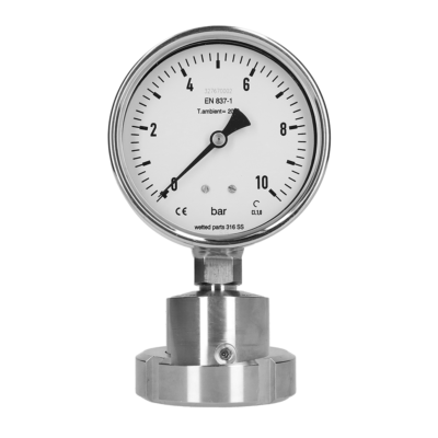 PBQ Sanitary gauge with chemical seal