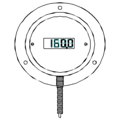 TEC - Stainless steel with LCD display, battery powered