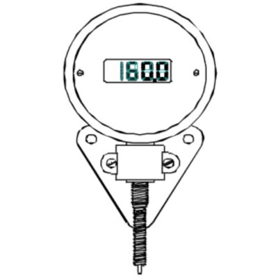 TER - Stainless steel with LCD display, battery powered