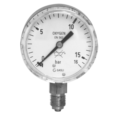Oxygen pressure gauges