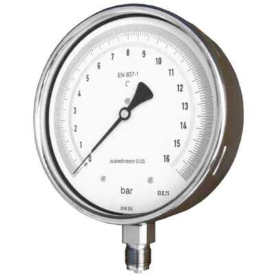 PBX-CAISSON stainless steel with bourdon tube of copper-beryllium
